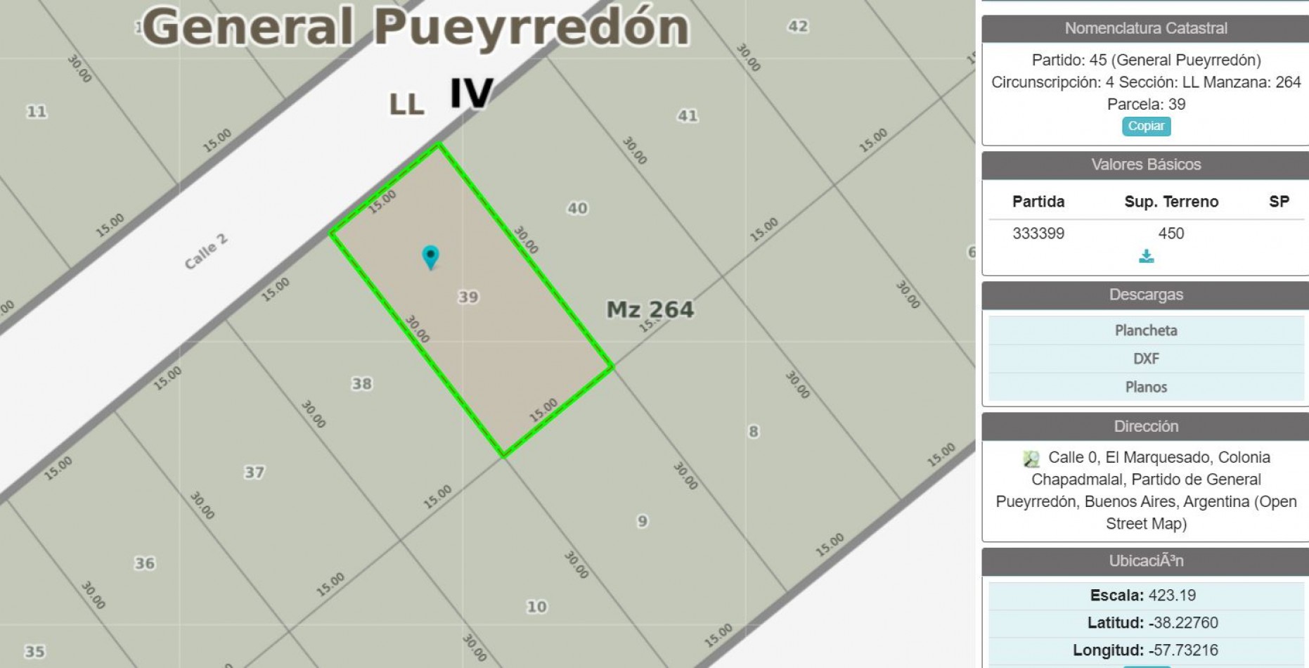 Venta Lote en Marquesado a una cuadra del mar 450 m2