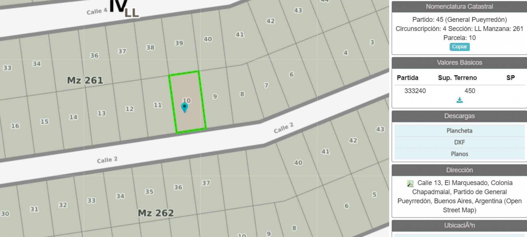 VENTA LOTE EL MARQUESADO A UNA CUADRA DEL MAR 450 M2