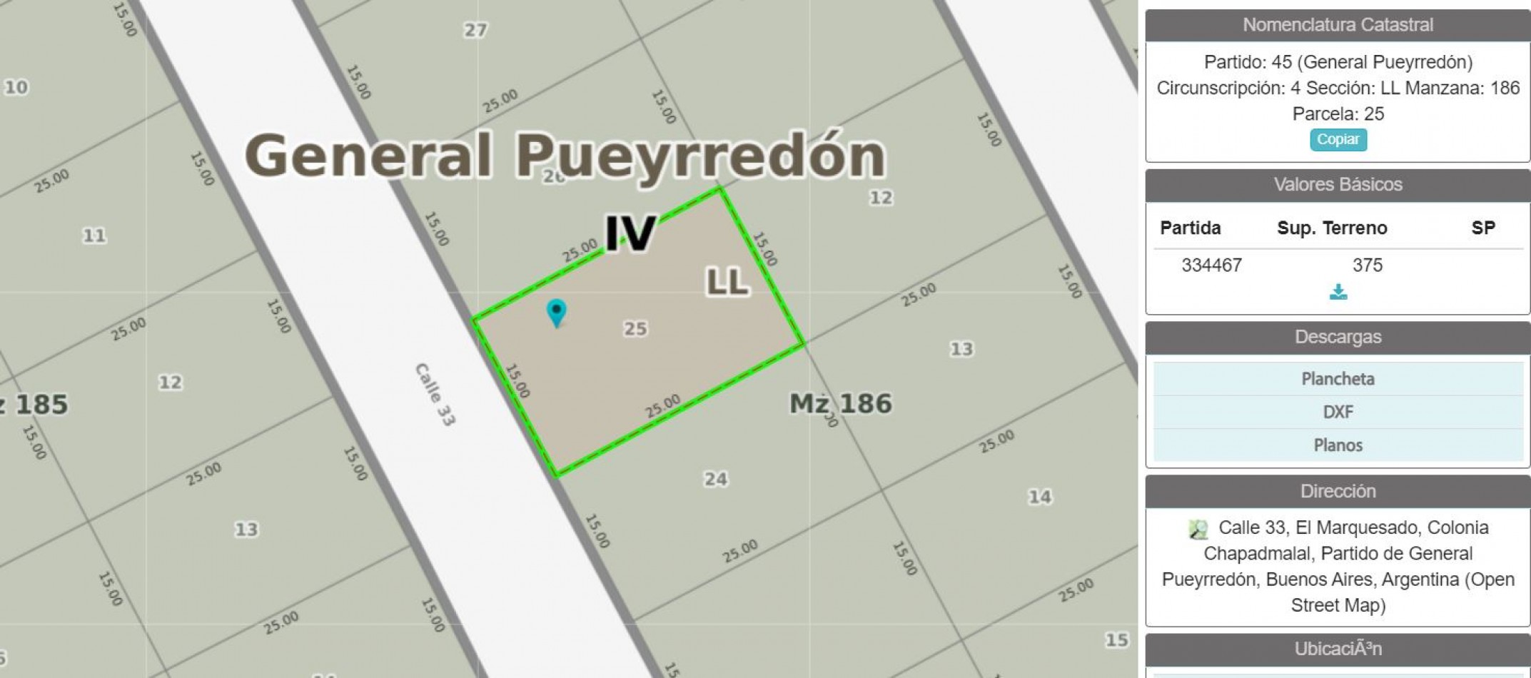VENTA LOTE EN EL MARQUESADO 375 M2